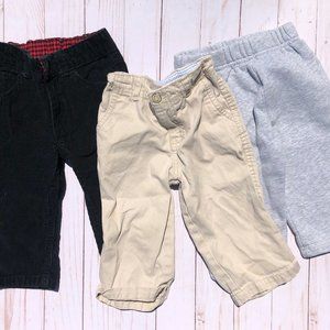 Carters Pants Set of Three 12 months